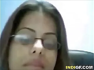 Desi Nubile Thither Glasses Pleases The brush Pussy